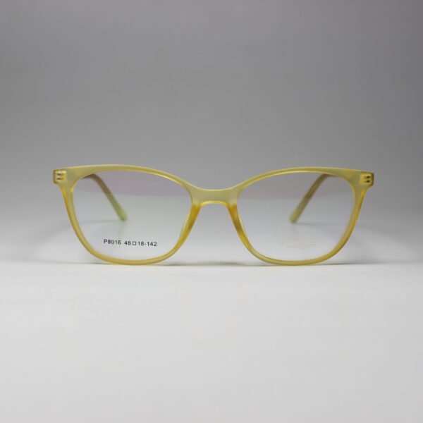 Matte Yellow Cat-Eye TR Frame – Designed for Small Face Shapes